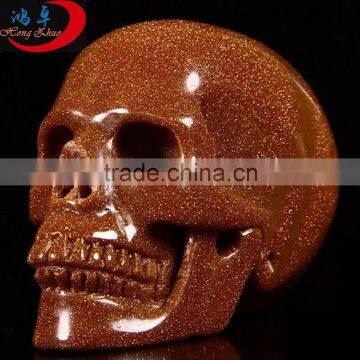 stone carving supplier 2 inch stone skull gift craft