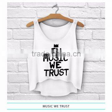 2015 music latest top selling free size custom workout tank top