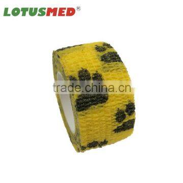 High Quality hot sell veterinary colored medical non-woven elastic cohesive bandage