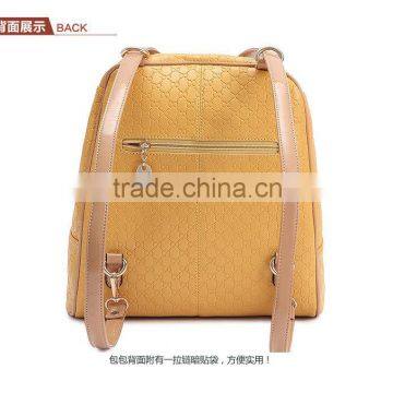 latest high quality genuine leather leisurely ladies backpack