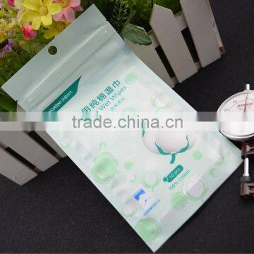 shenzhen supplier Wholesale heat seal Customized single pack hotel cotton Comfortable wet wipes bag