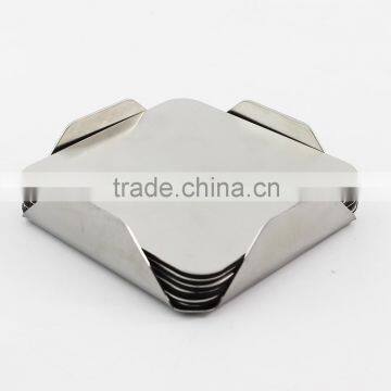 Superb Quality Square Stainless Steel Coaster With Holder Set (4pcs) photo-6