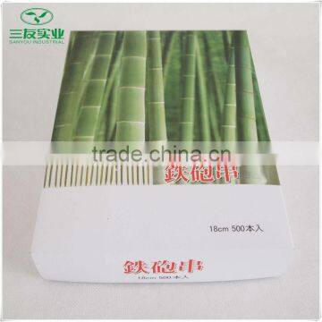 China alibaba bulk BBQ Disposable Bamboo Flag Teppo Skewer Paper Box Packing