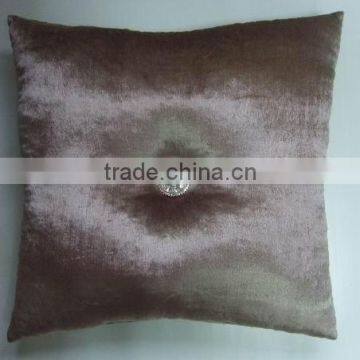 square velvet cushion with diamond