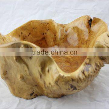 Restaurant Cafe Needs! Root Carving Wood Wooden Bowl Well Sell in US photo-3