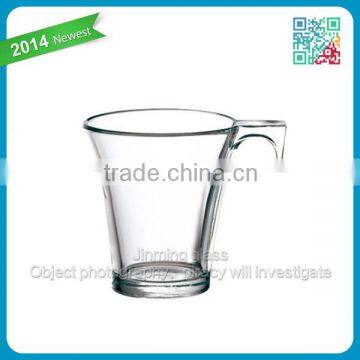 coffee cup v shape coffee transparent glass cup coffee cup with semicircle handle