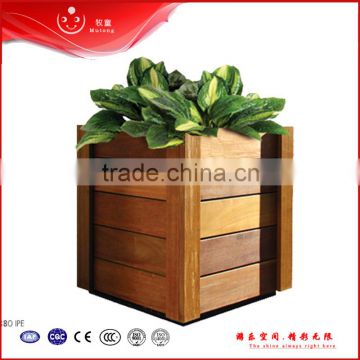 china park flower box wood street planter