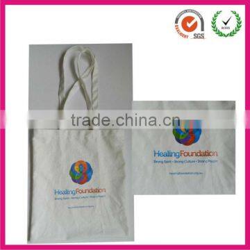 2013 reusable promotional cotton canvas calico tote bag (factory)