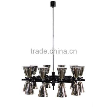 Italy Modern Design Chandelier Glossy Black Suspension Lights for Interior Decorative