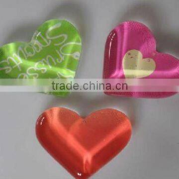 Love heart shape Glass Magnets for Fridge