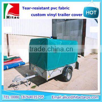 Tear-reistant pvc fabric custom vinyl trailer cover