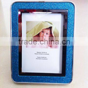 silver plastic edge covering 5x7 glitter MDF photo picture frame