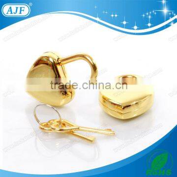 AJF Zinc Alloy Gold Heart Mini Metal Lock With Key
