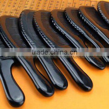 Real Cow OX Horn Hair Comb With Handle photo-6
