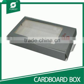 CUSTOMIAED CARDBOARD BOX WITH PVC WINDOW