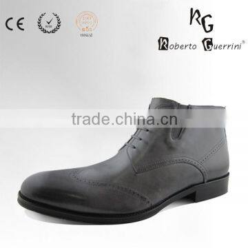 Genuine Leather Ankle Boot Men Leather Shoes