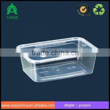 Food grade Transparent disposable rectangular PP 1000ML food containers