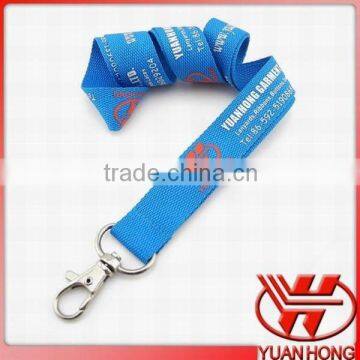 Cusom silk screen print nylon lanyard with metal hook