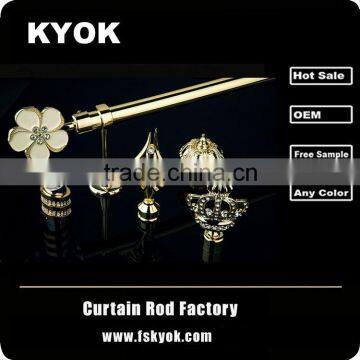 KYOK double curtain rod factory ,New designs curtain rod accessories for roman curtain accessories set