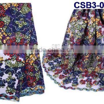 CSB3-005 Wholesale New Design African Wax Lace Fabric Making Night Party Dress photo-3