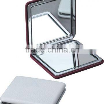 iron frame mirror with PU leather for promotional gift