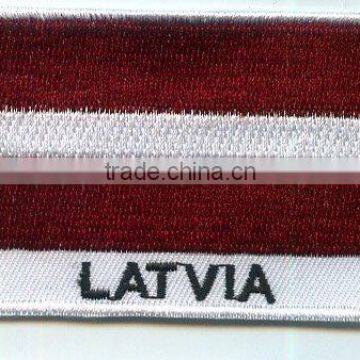 LATVIA FLAG embroidery patch