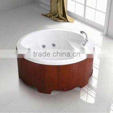 Q402 comfortable showering red corner acrylic massage bath tub shower combo