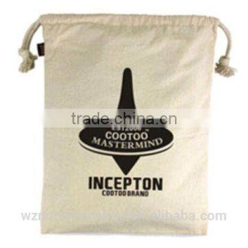 Hot Sale Eco Custom Logo Printed Drawstring Cotton Bag