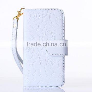 New arrival piriting leather filp case for samsung s6
