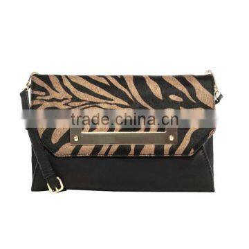 CL12-006 China supplier competitive price zebra hands bags animal clutch bag bags women