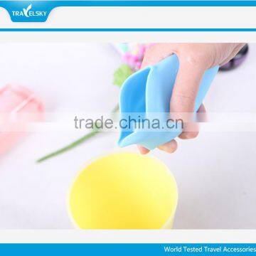 Drinkware Foliage Shaped Portable Foldable Silicon Water Cup