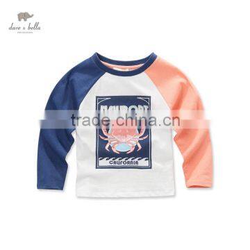 DK0306 dave bella spring autumn kids t-shirt baby boy cotton t shirt kid clothes children tops child tops boys tee