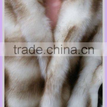 acrylic fireproof high density raccoon fur coat minky fabric wholesale