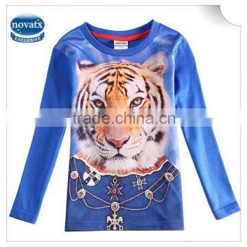 (A5788) 2-6Y nova baby clothing 3d printed t shirts animal printing long sleeve tops children boy t shirts