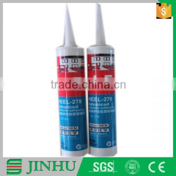 Heat resistant liquid acetic cure silicone sealant for construction glass