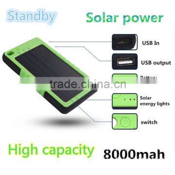 Manufacturers supply Solar energy mobile power bank 8000mah