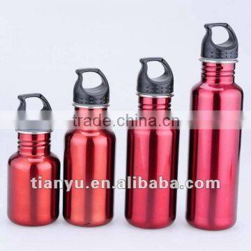 Stainless steel outdoor water bottle with different lids