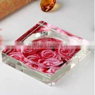 Square Antique Glass Smoking Ashtray For Hotel Table Decoration photo-4