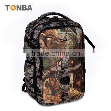 Cool Water Repellent Nylon Jungle Camo Camera Backpack for Travel and Trekking