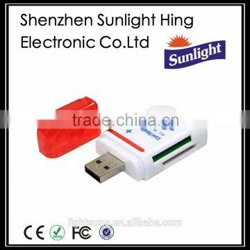 Hot Selling Micro Card Reader, 4 in 1 USB 2.0 Card Reader