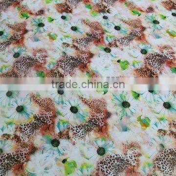 Fashional Flower 100% Polyester Digital Printed Fabric