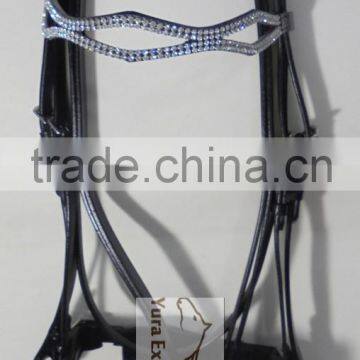 Leather horse bridle.