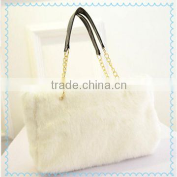 luxury high quality fur hand bag