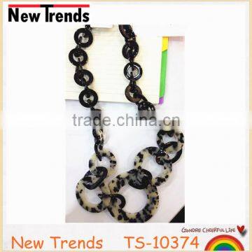 2016 latest design chunky tortoise shell necklace