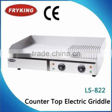 table top half grooved griddle with CE