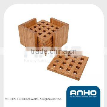 Fashionable oil spray bamboo coaster