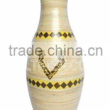 Eco-friendly bamboo with coconut vase from Vietnam