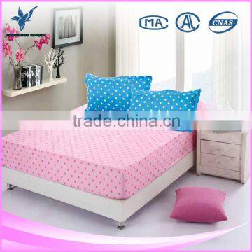 100% Polyester Dots Design Twin Full Queen Fitted Bed Sheets Set