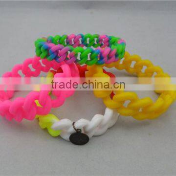 new arrival silicone wristband, engraved silicone bracelet unbreakable elastic silicone rubber band