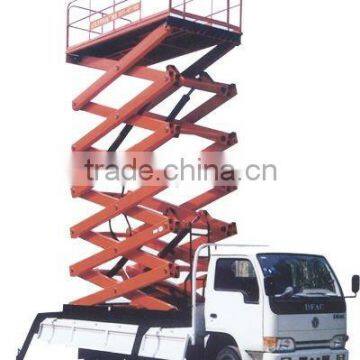 vehicle-mounted scissor hydraulic construction platform